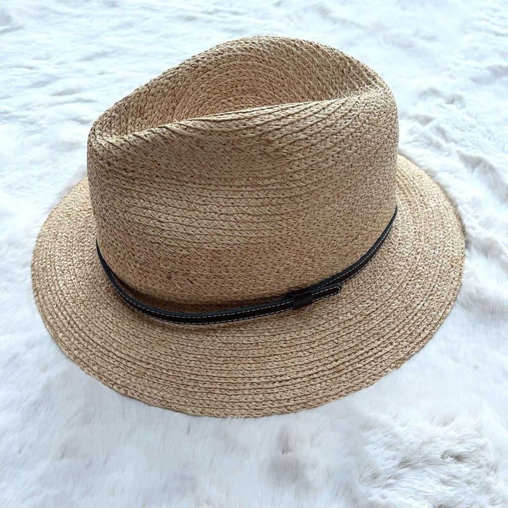 Vintage 90s Raffia Straw Hat Western Ranch Women’s